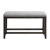 Elodie - Fabric Counter Bench - Charcoal / Gray