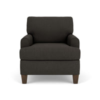 Moxy - Fabric Chair, T-Shaped Seat Cushion, Rounded Mailbox Arms