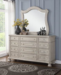 B01511 - 2 Piece Dresser And Mirror Set - White