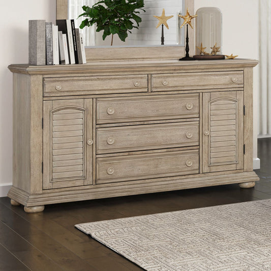 Summer House - 2 Door 5 Drawer Dresser - Brown