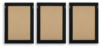 Huddwick - Wall Art Set (Set of 3) - Linen / Black