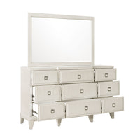 Madison - 9-Drawer Dresser in a Grey-White Wash Finish - Natural