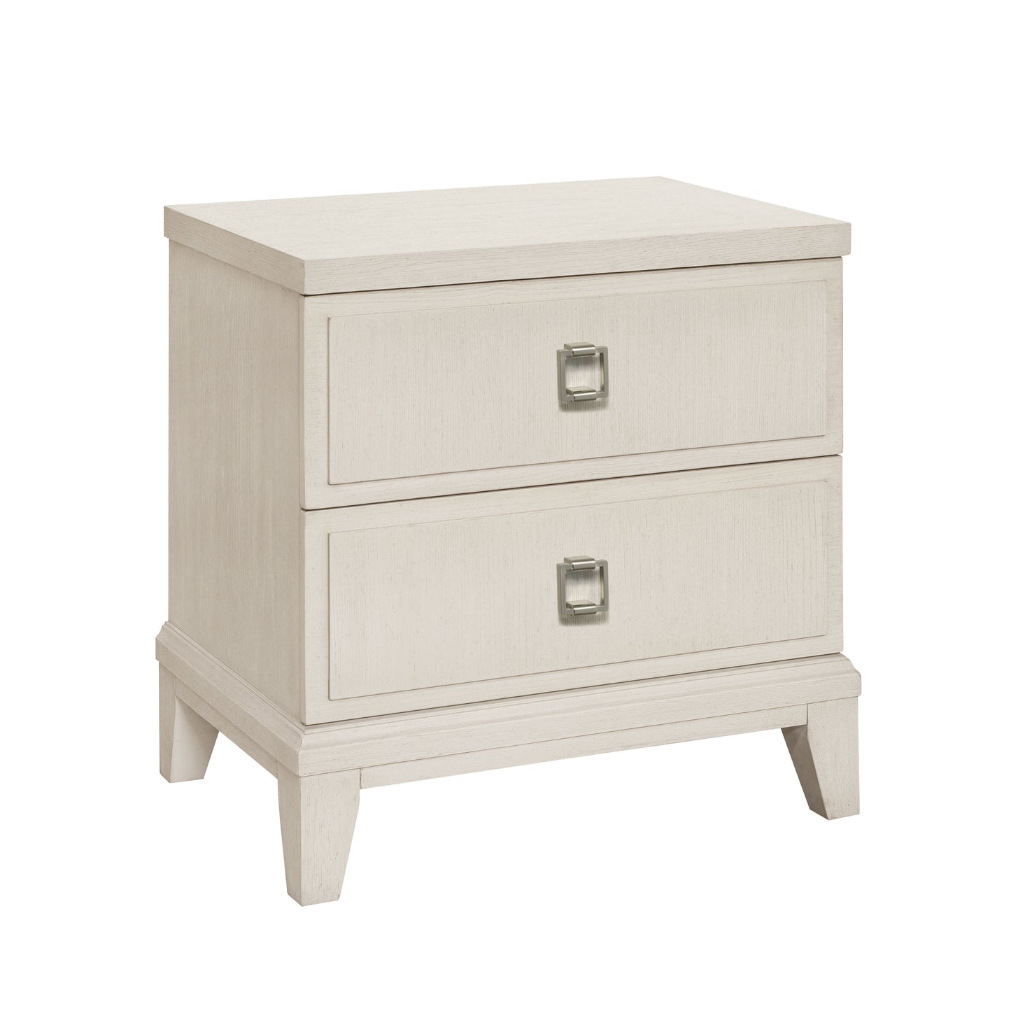 Madison - 2-Drawer Nightstand with USB Port in a Grey-White Wash Finish - Natural