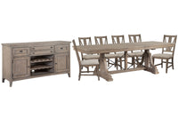 Paxton Place - Extendable Trestle Dining Table Set