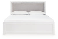 Maeling - King Upholstered Panel Bed - White