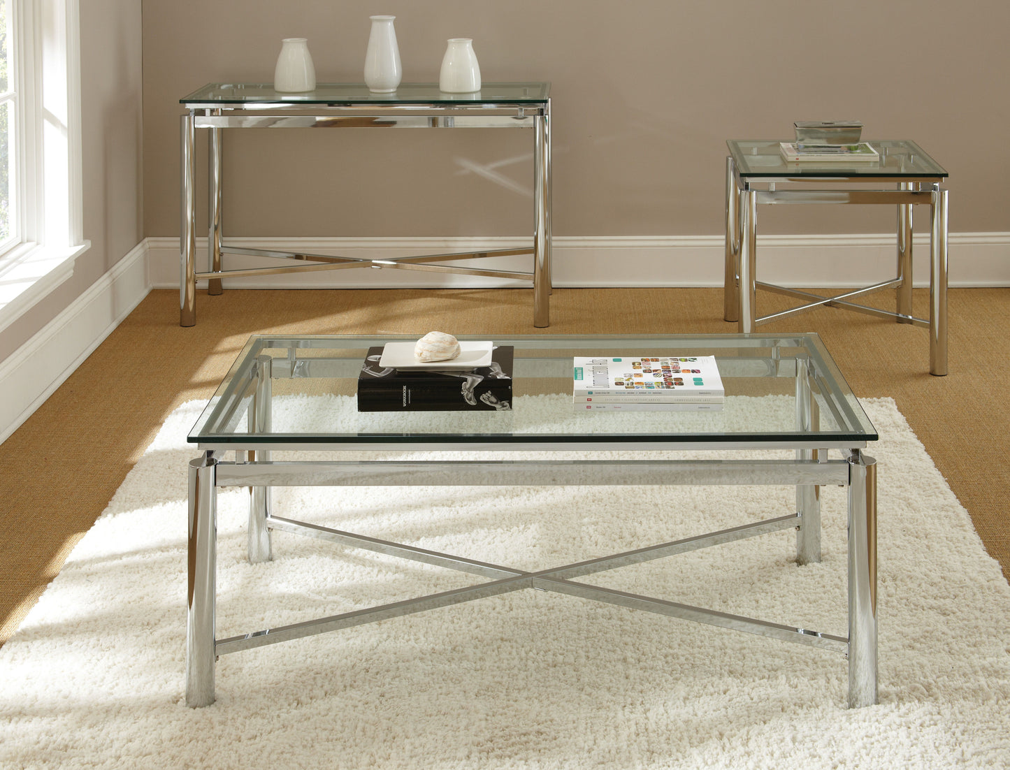 Nora - End Table - Silver