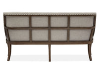 Roxbury Manor - Bench With Upholstered Seat and Back - Homestead Brown