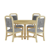 Ridgemont - 5 Piece Standard Height Dining Set (Round Table And Four Chairs) - Natural