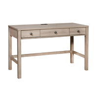 River Creek - Kids 3-Drawer Usb Charging Desk - River Birch Brown