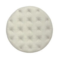 Americana Farmhouse - Round Cocktail Ottoman - Light Brown