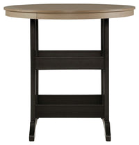 Fairen Trail - Black / Driftwood - Round Bar Table w/Umb OPT