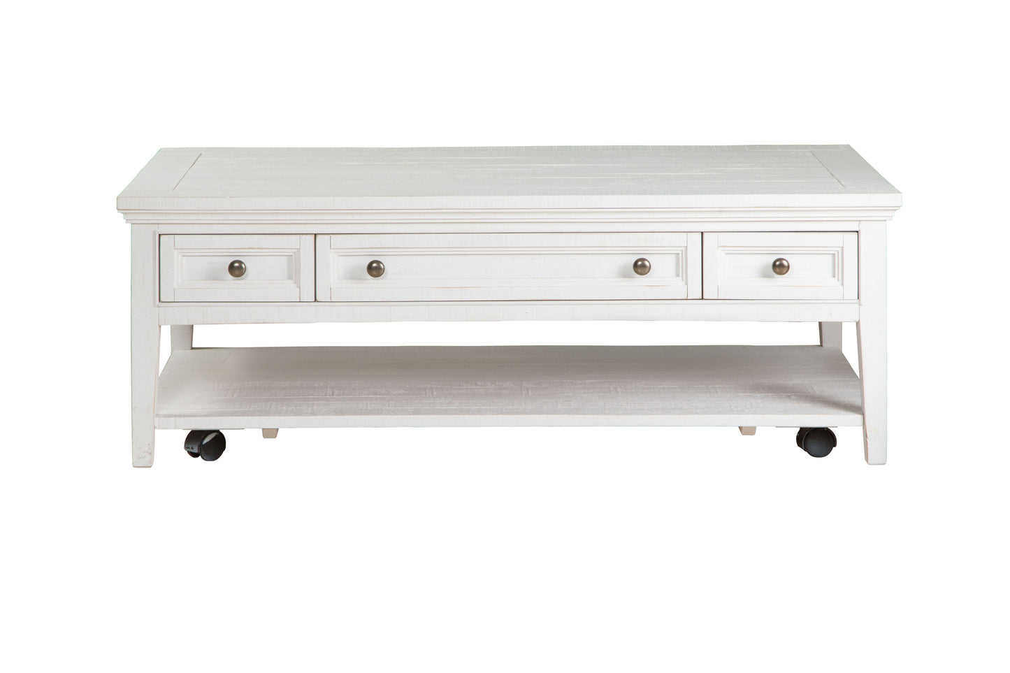 Heron Cove - Rectangular Cocktail Table With Casters - Chalk White