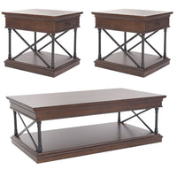 Tribeca - 3 Piece Table Set - Cordovian Brown