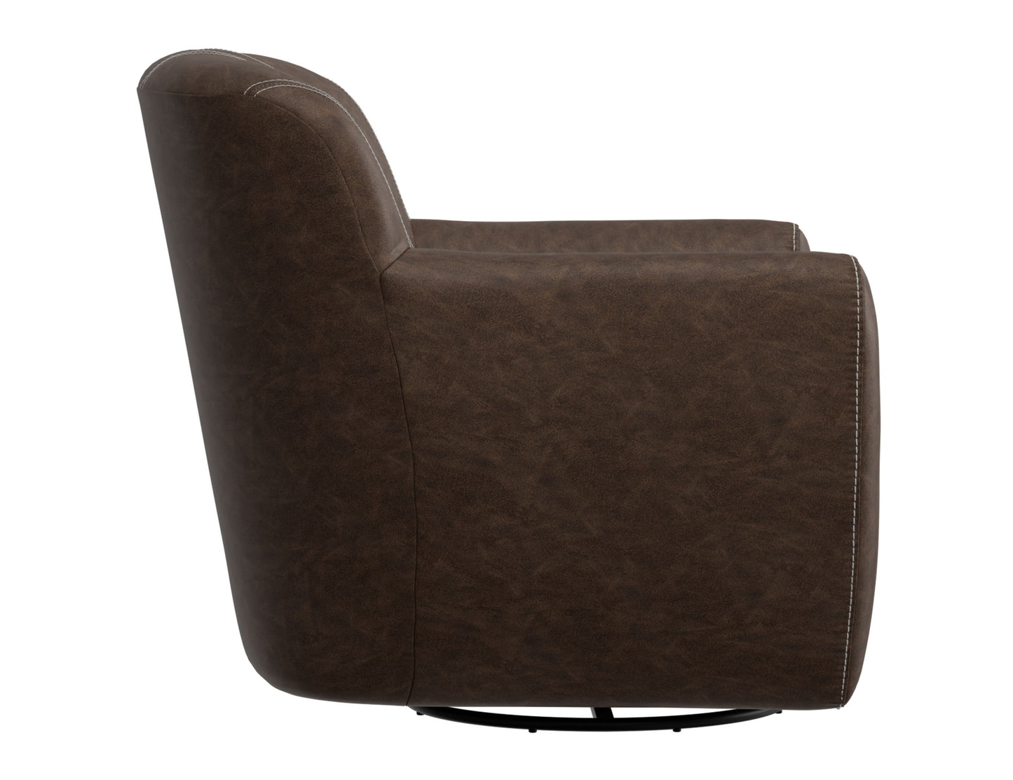 Tamesis - Swivel Accent Chair Armchair - Chocolate Brown