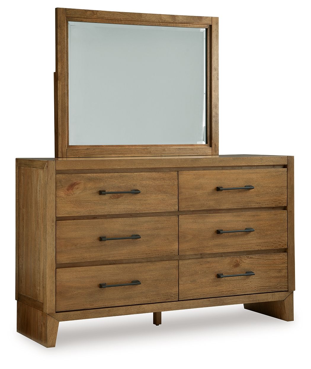 Sherbana - Light Brown - Dresser And Mirror