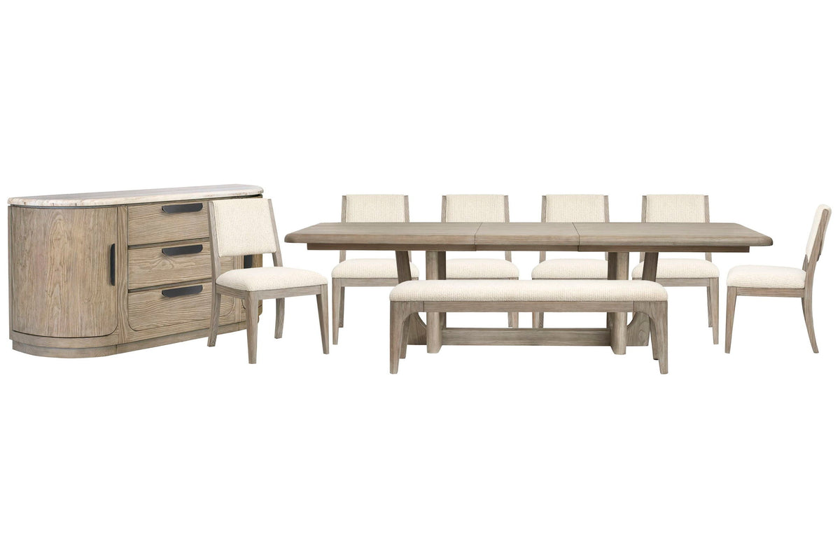 Braelyn - Extendable Trestle Dining Table Set