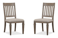 Lancaster - Dining Side Chair With Upholstered Seat (Set of 2) - Dovetail Gray