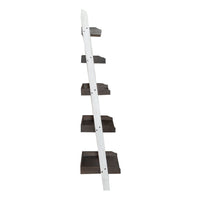 Farmhouse - Leaning Bookcase - Two Tone White / Wood Tone