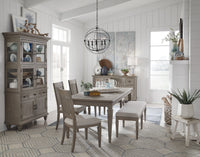 Lancaster - Bench With Upholstered Seat - Dovetail Gray