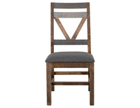 Loft - Chair With Fabric Seat (Set of 2) - Two Tone Gray / Brown
