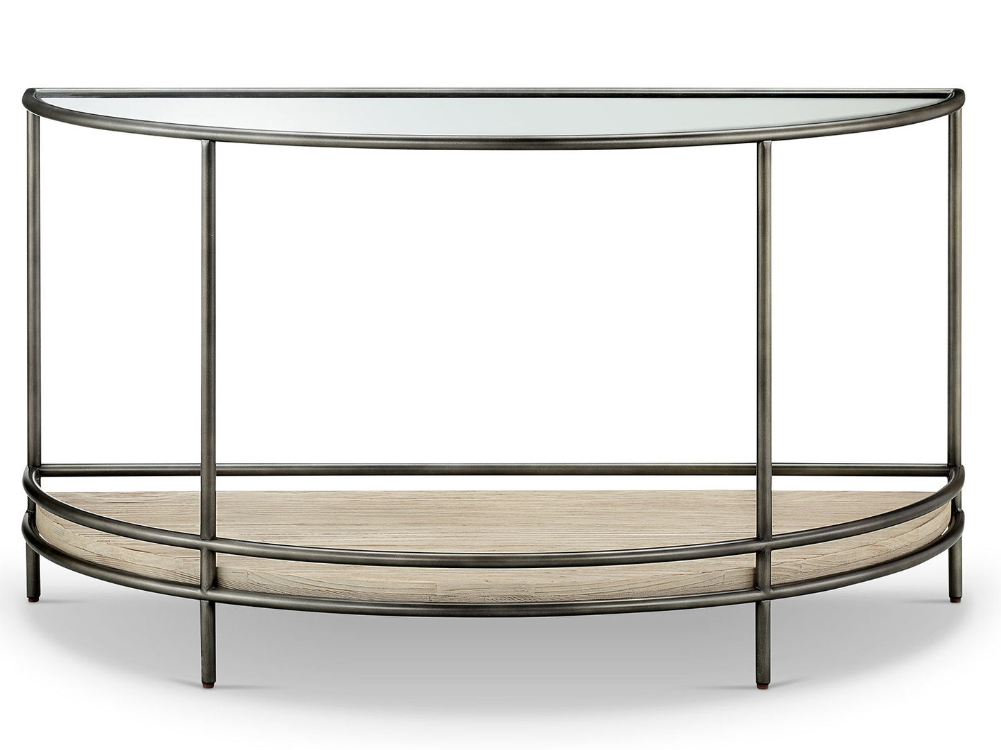 Cena - Delumine Sofa Table - Natural And Vintage Nickel