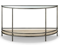 Cena - Delumine Sofa Table - Natural And Vintage Nickel