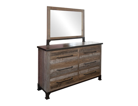 Antique Gray - Dresser - Gray / Brown