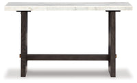 Burkhaus - White / Dark Brown - Sofa Table