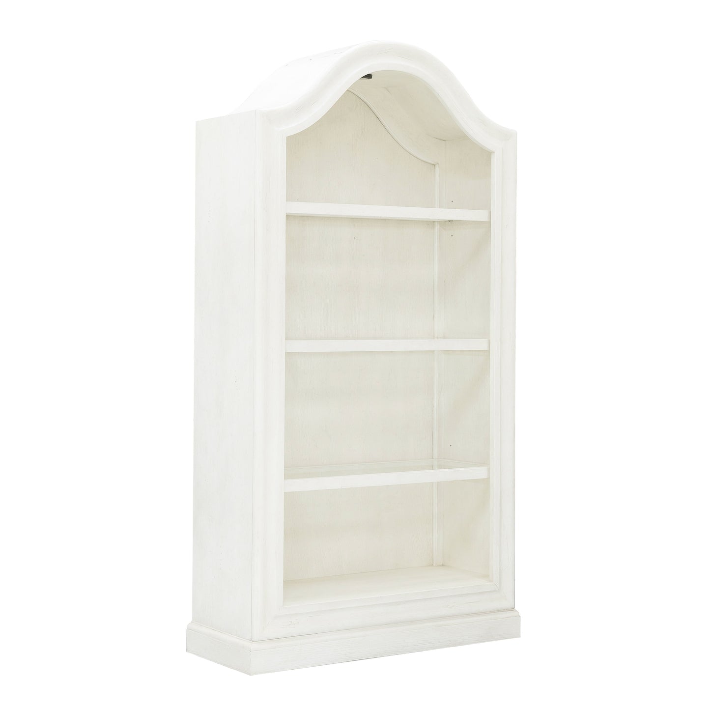 Open Shelf Storage Bookcase With Puck Light - White