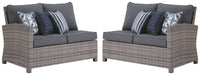 Salem - Gray - Raf / Laf Loveseat W/Cush (Set of 2)