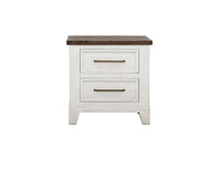 Stoa - 2 Drawer Nightstand - White / Brown