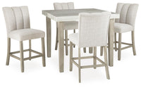 Larawyn - 5 Pc. - Counter Height Dining Table And 4 Barstools - Bisque