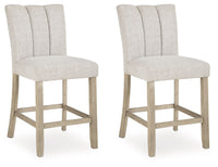 Larawyn - Upholstered Barstool (Set of 2) - Bisque