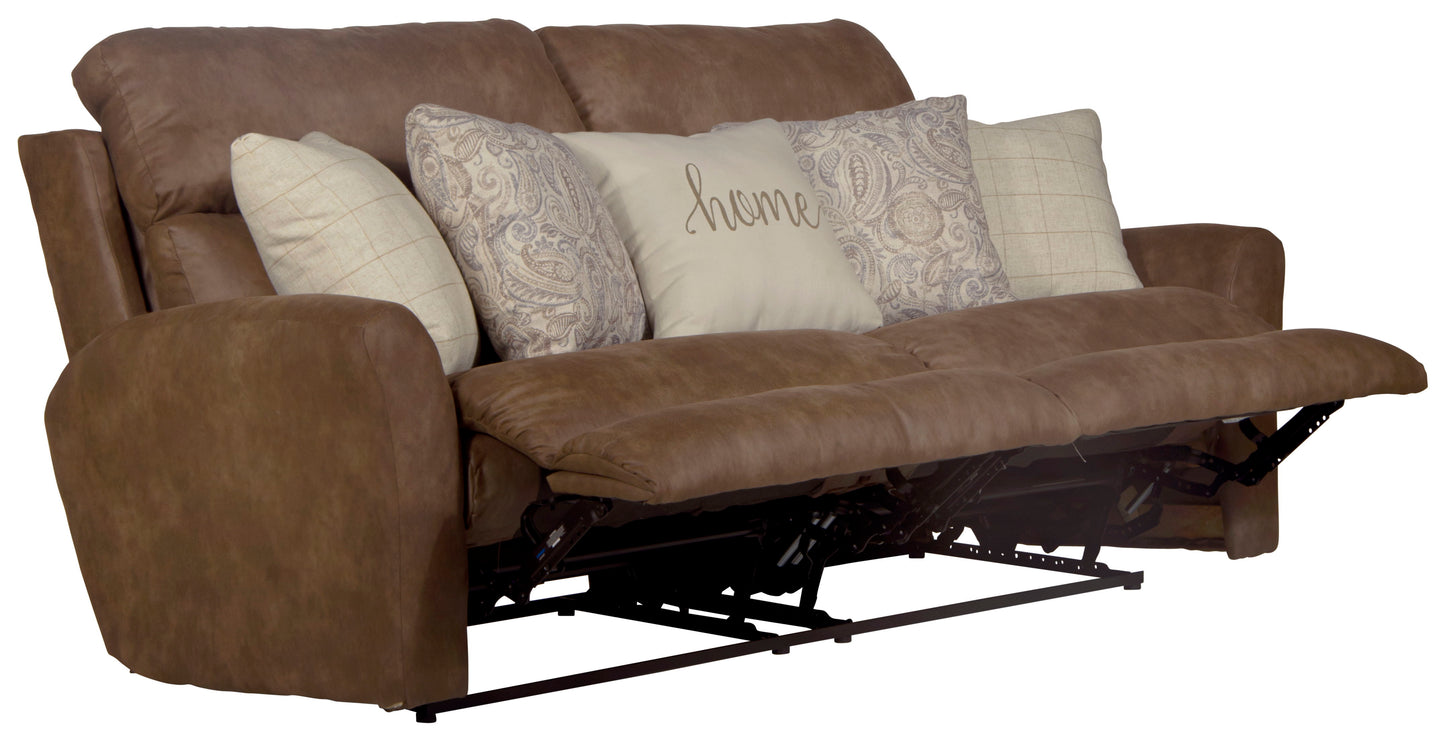 Justine - Lay Flat Reclining Sofa - Burlap