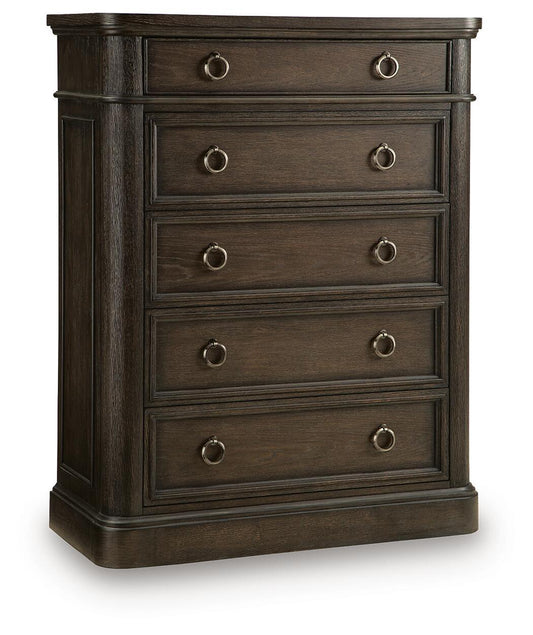 Wickenger - Five Drawer Chest - Dark Brown