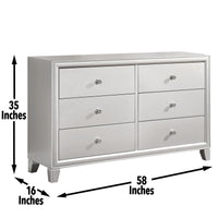 Omni - Dresser And Mirror - Pearl Silver