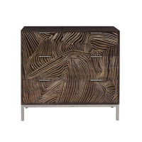 Rustic 3-Drawer Accent Chest - Dark Brown