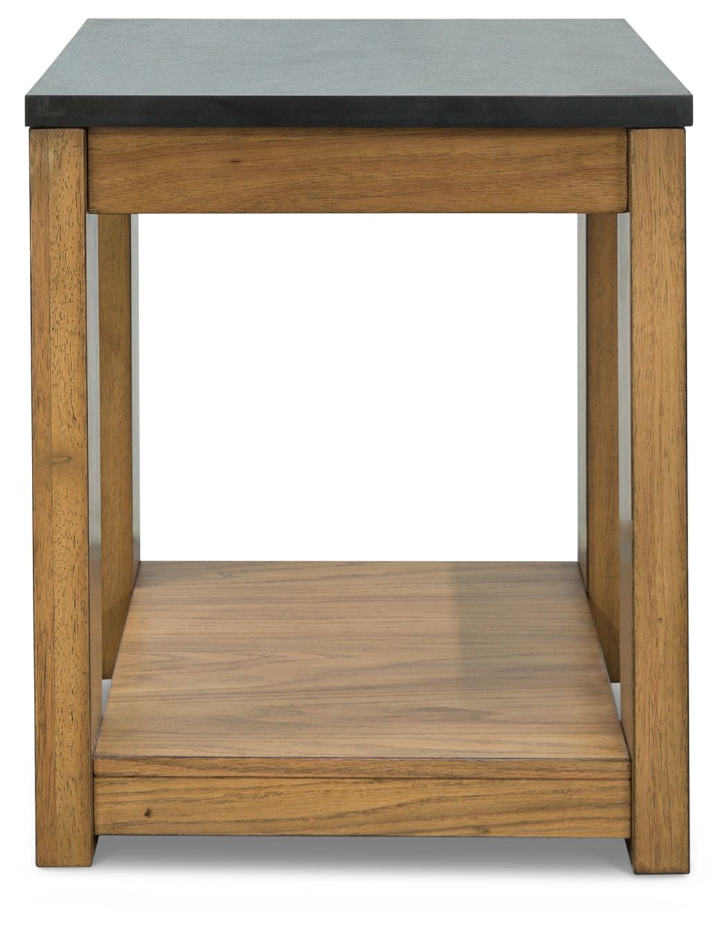 Quentina - Light Brown / Black - Rectangular End Table