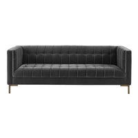 Isaac - Channel Stitch Velvet Sofa