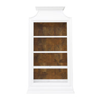 Pulaski Accents - Open Storage 3 Shelf Bookcase with Natural Wood Back Panel - White