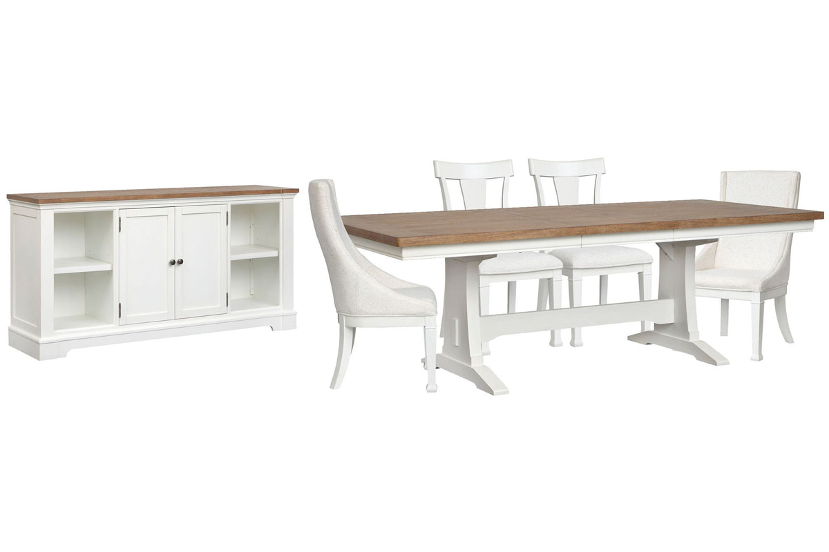 Kingston - Extendable Trestle Dining Table Set