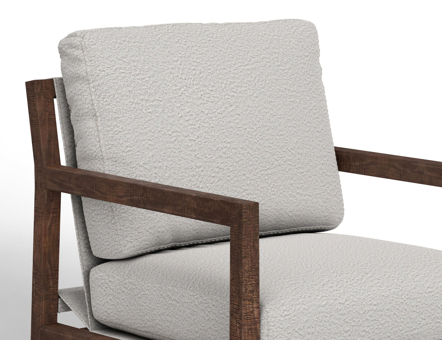 Milan - Fabric Arm Chair - Light Cream