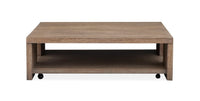 Cypress - Square Cocktail Table With Casters - Spiced Brown
