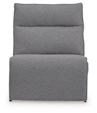 Modmax II - 8-Piece Power Reclining Sectional With LAF Press Back Power Chaise And Console - Salt And Pepper