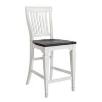 Allyson Park - 5 Piece Gathering Table Set - Wirebrushed White / Charcoal
