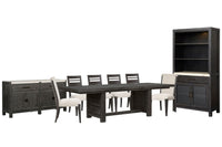 Plum Creek - 9 Piece Extendable Trestle Dining Table Set