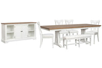 Kingston - Extendable Trestle Dining Table Set