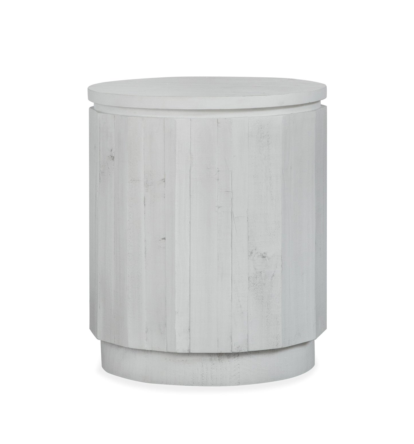 Claudette - Round Accent End Table - Alabaster