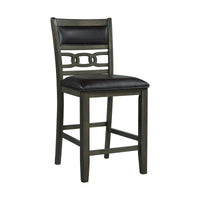Amherst - Counter Side Chair With PU Cushion (Set of 2) - Gray Finish