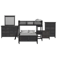 Hampton Kids - Loft With Ladder And Desk With Speaker Bedroom Set